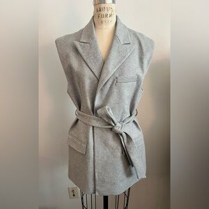 Steve Madden grey heather suiting blazer vest size S NWT